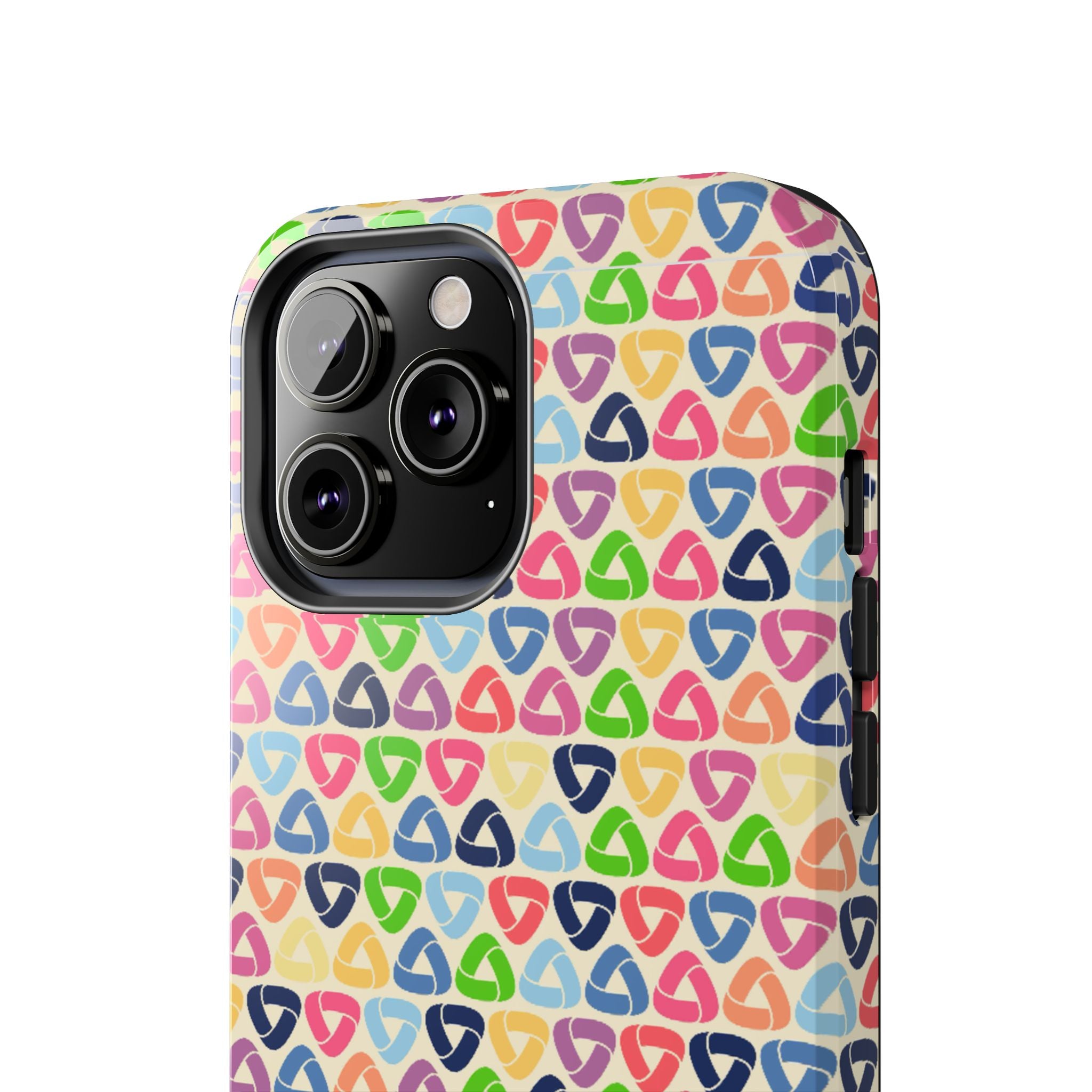 Colorful Geometric Pattern Tough Phone Case — Protective iPhone Cover