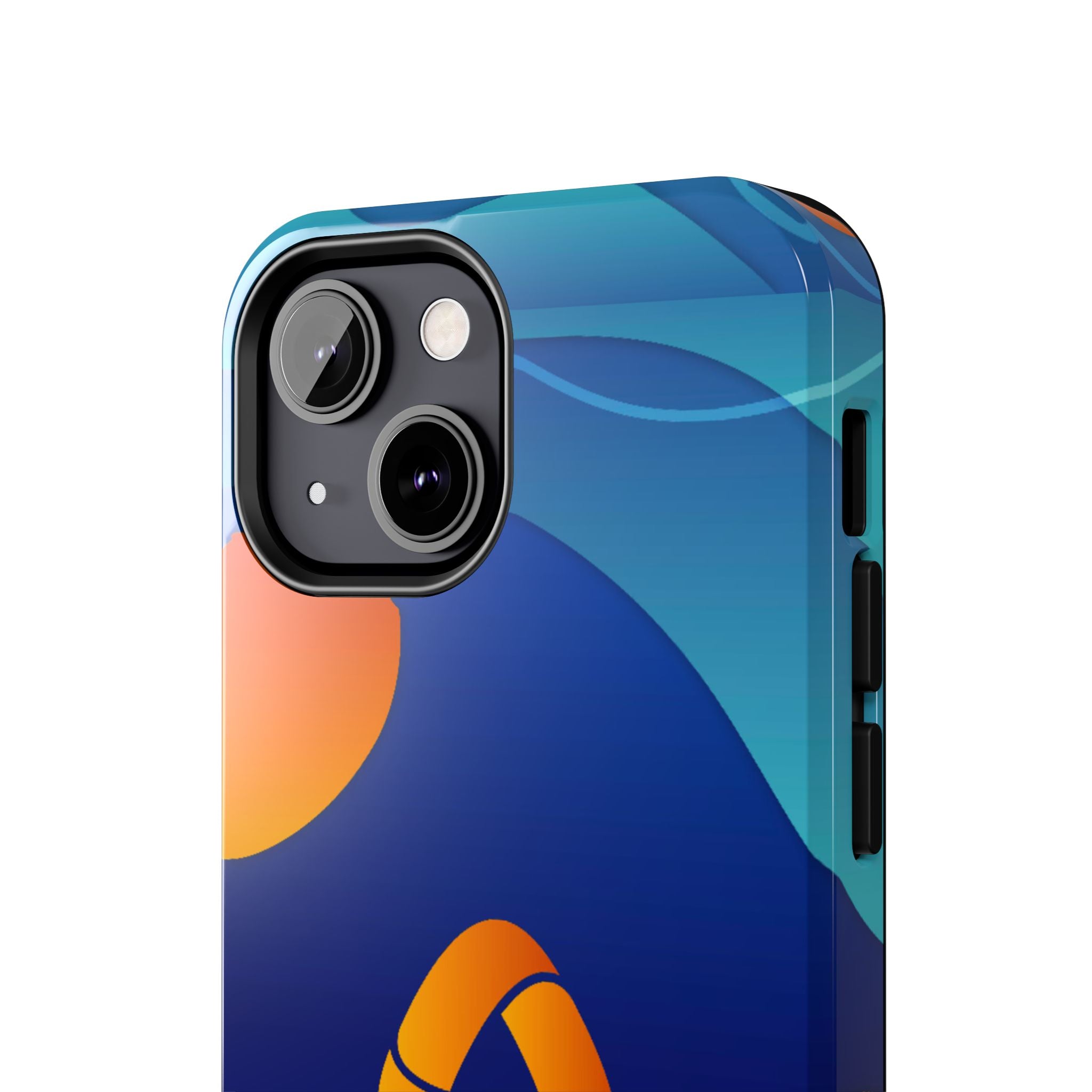Abstract Blue Orange Wave phone case | Tough Phone Cases