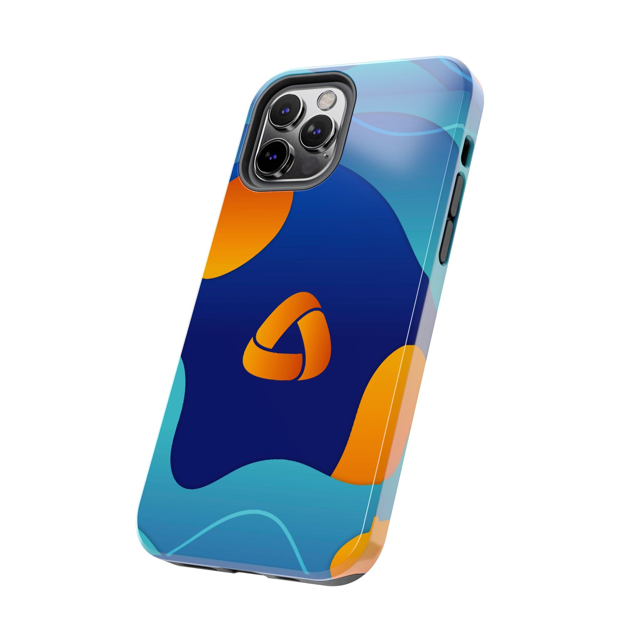 Abstract Blue Orange Wave phone case | Tough Phone Cases
