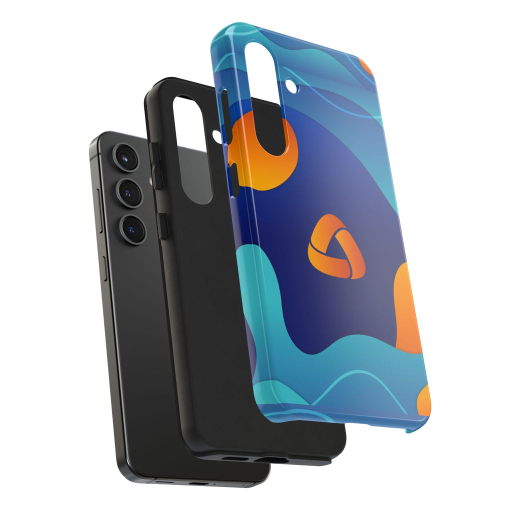 Abstract Blue Orange Wave phone case | Tough Phone Cases