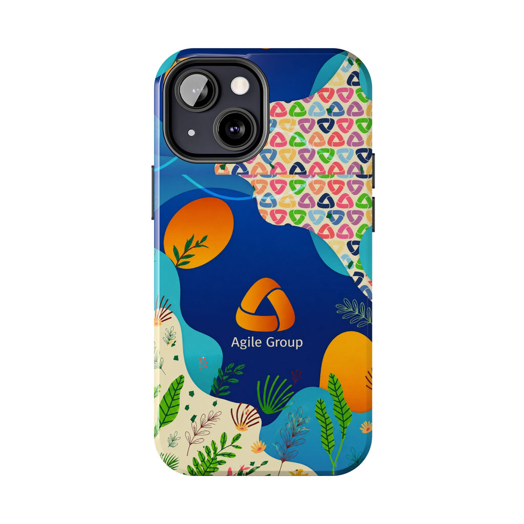 Agile Group Branded Tough Phone Case — Colorful Botanical Logo Design