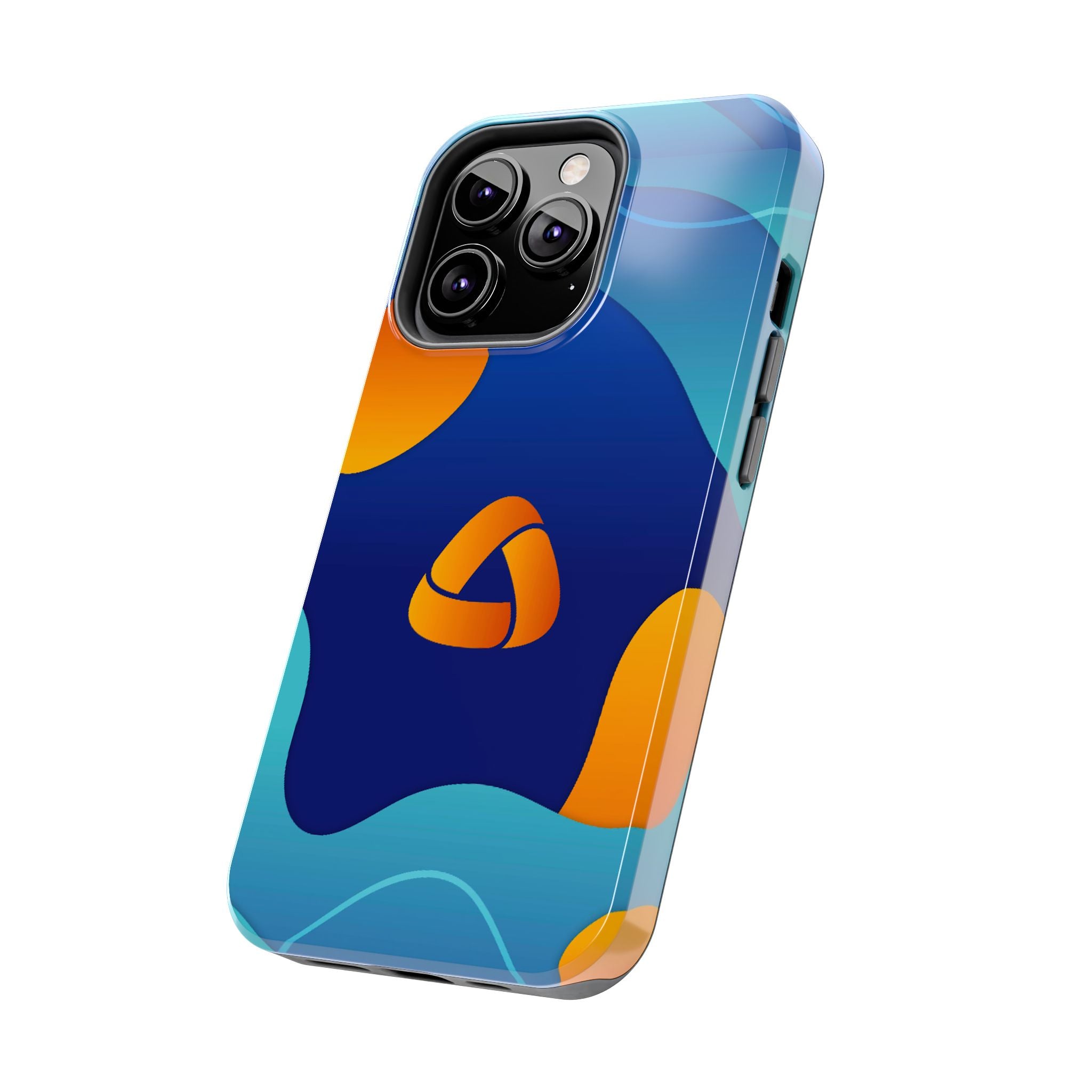 Abstract Blue Orange Wave phone case | Tough Phone Cases