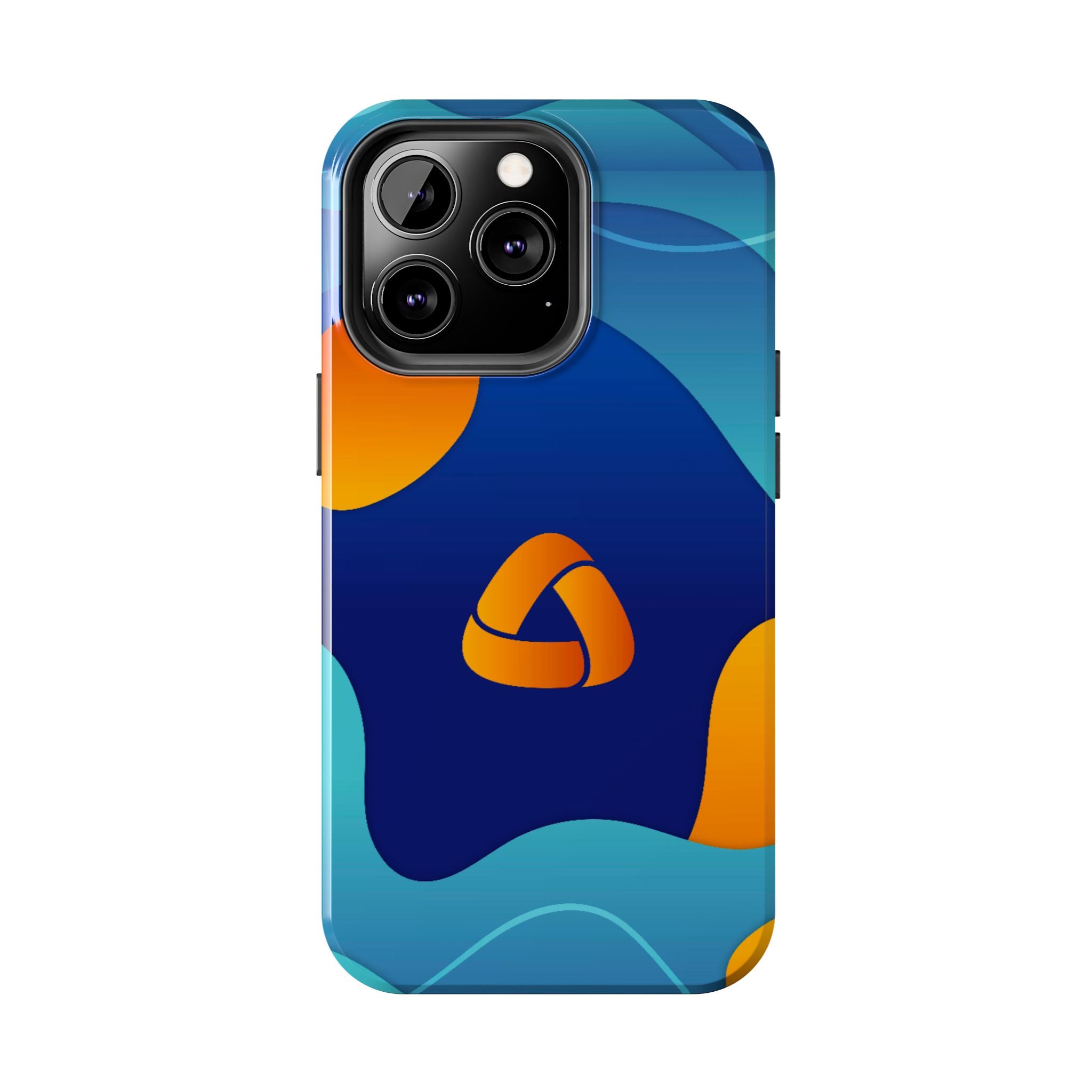 Abstract Blue Orange Wave phone case | Tough Phone Cases