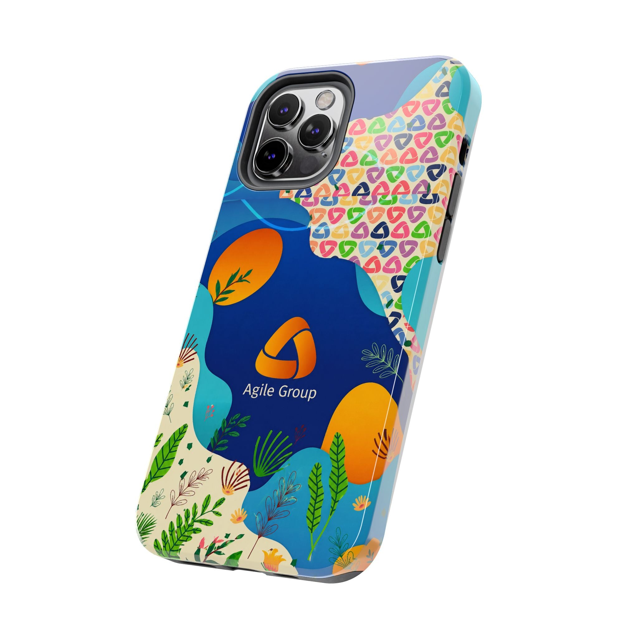 Agile Group Branded Tough Phone Case — Colorful Botanical Logo Design