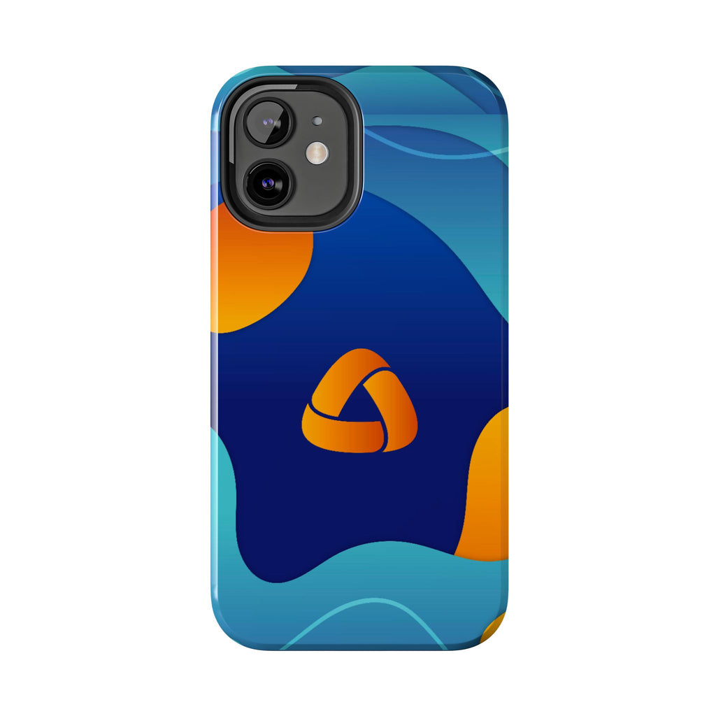 Abstract Blue Orange Wave phone case | Tough Phone Cases